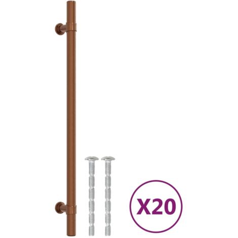 Poignées d'armoire 20 pcs Poignée de meuble bronze 224 mm acier inoxydable CFW99368