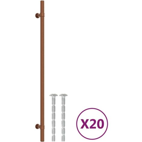 Poignées d'armoire 20 pcs Poignée de meuble bronze 320 mm acier inoxydable CFW29778