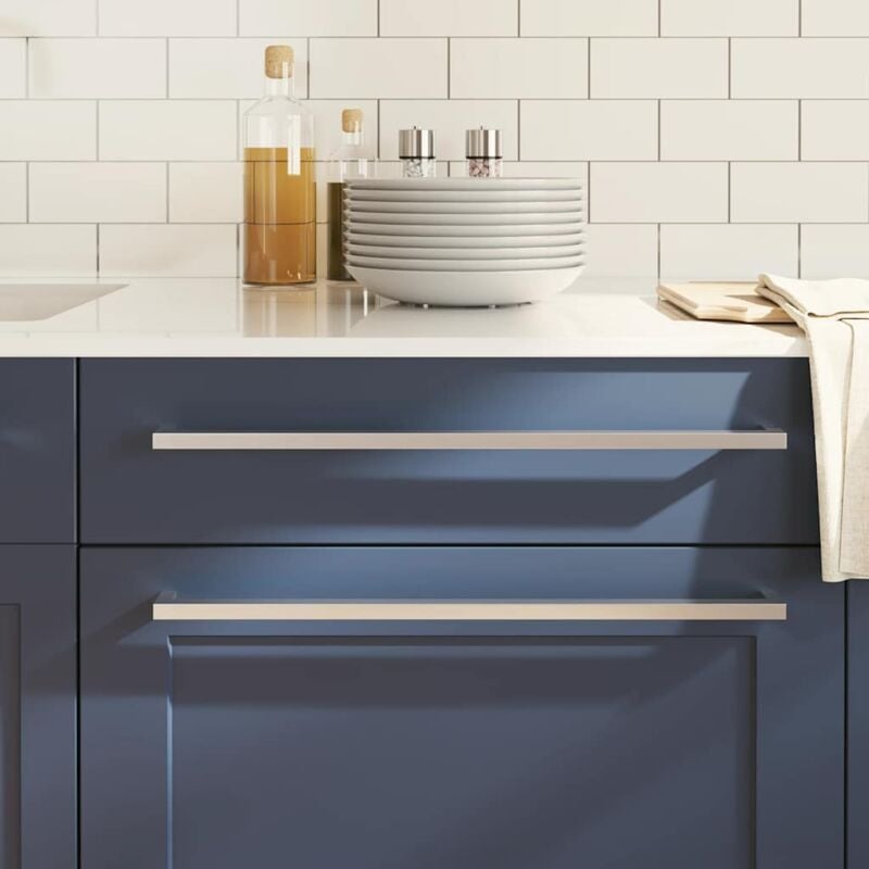 Vidaxl - Poignées d'armoire 5 pcs argenté 480 mm acier inoxydable