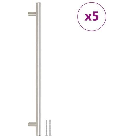 Poignées d'armoire 5 pcs  Poignée de meuble argenté 320 mm acier inoxydable CFW92302