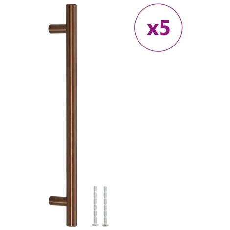 Poignées d'armoire 5 pcs  Poignée de meuble bronze 192 mm acier inoxydable CFW11128