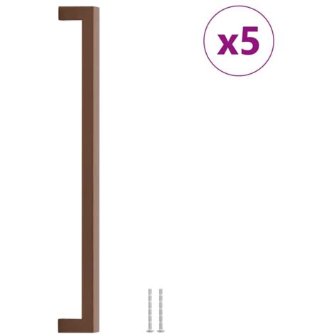 Poignées d'armoire 5 pcs Poignée de meuble bronze 320 mm acier inoxydable CFW84741