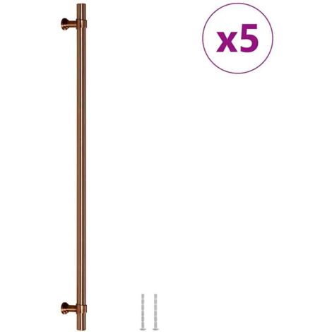 Poignées d'armoire 5 pcs  Poignée de meuble bronze 320 mm acier inoxydable CFW96678