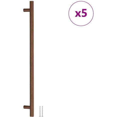 Poignées d'armoire 5 pcs  Poignée de meuble bronze 480 mm acier inoxydable CFW25035