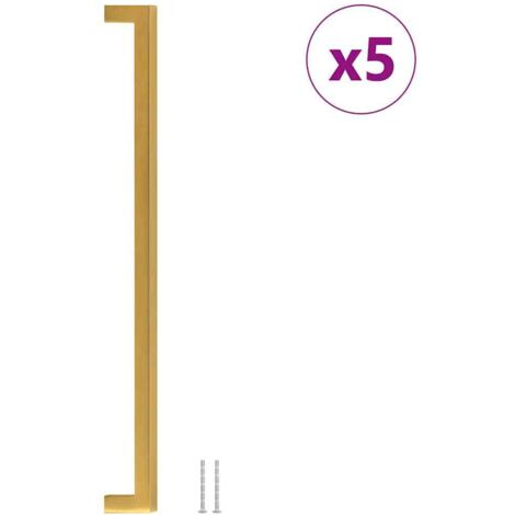 Poignées d'armoire 5 pcs  Poignée de meuble doré 320 mm acier inoxydable CFW88540