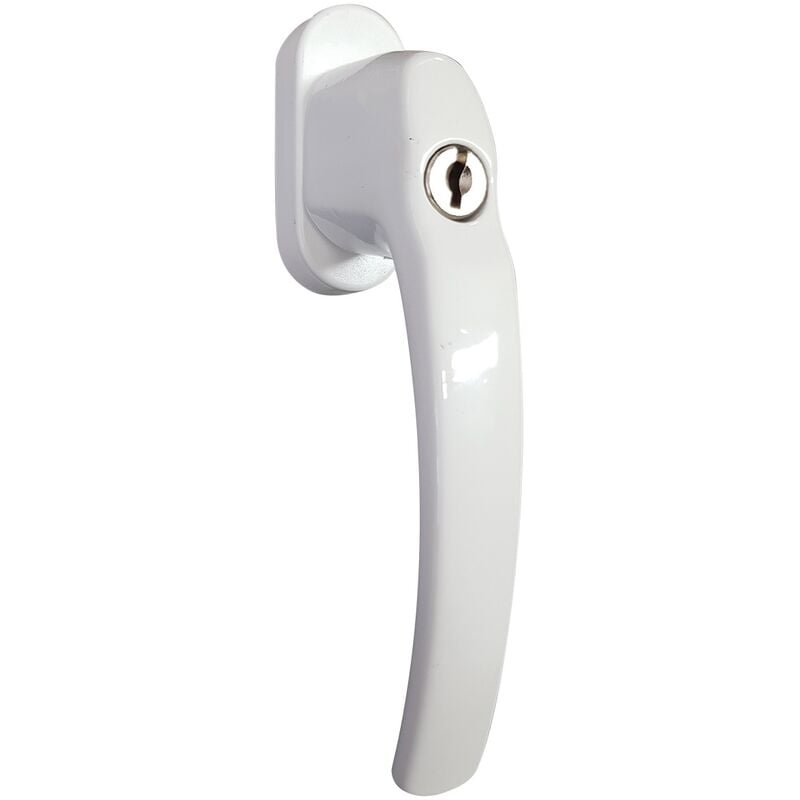 Meeth - Poignée de fenêtre fg 516, verrouillable, couleur blanche