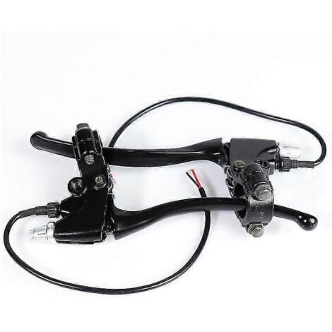 Poignées de frein en alliage d'aluminium pour moto, vélo électrique, pédales, leviers de frein pour véhicule, guidon de vélo, pièces de cyclisme, arrêt électrique - argent droit
