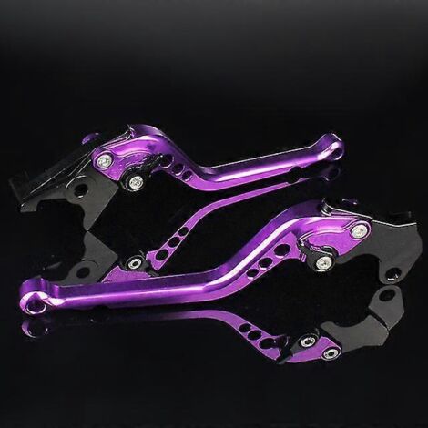Poignées de frein et d'embrayage réglables pour moto Royal Enfield Himalayan 400 - Longues, violettes