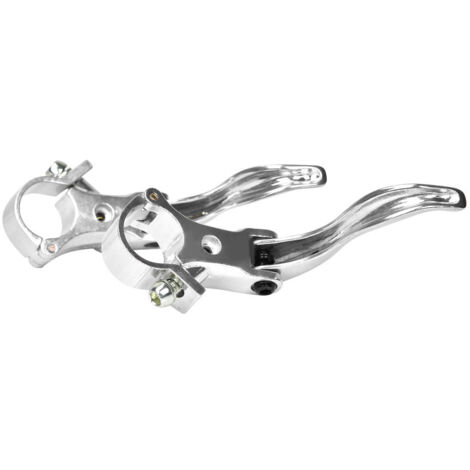 Poignées de frein VTT en alliage aluminium 24mm, couleur argent, accessoire vélo