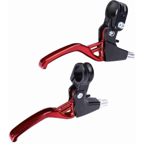 Poignées de Frein VTT en Alliage Rouge, Compatibles Vélo Tout Terrain et VTC