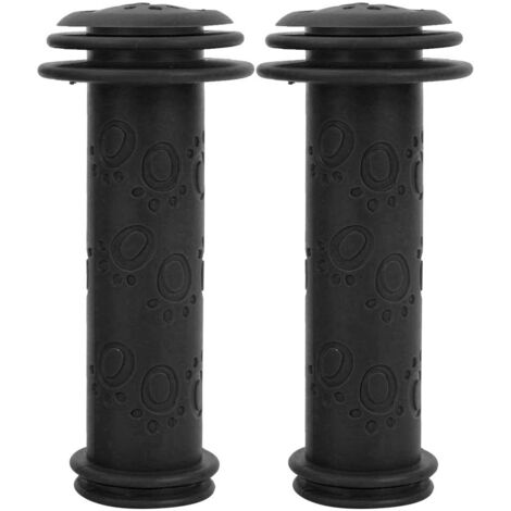 Poignées de guidon antidérapantes pour vélo et trottinette enfants - Noir