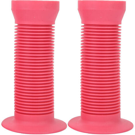 Poignées de guidon antidérapantes pour vélo et trottinette enfants - Rose