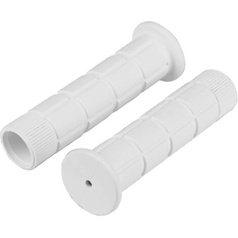 Poignées de guidon de vélo ergonomiques en caoutchouc souple antidérapant, blanches