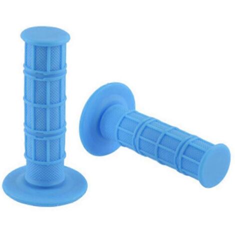 Poignées de guidon universelles pour moto, motocross, quad et dirt bike (11 couleurs) - Bleu ciel