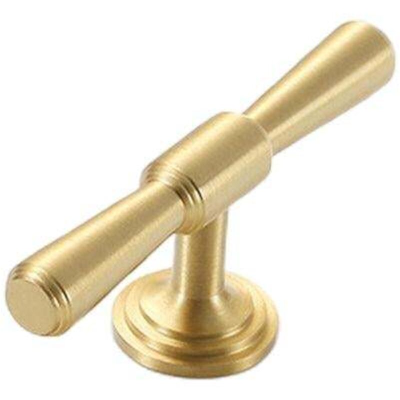 Poignées de meuble de style américain, poignées de tiroir modernes en cuivre pour armoire, penderie ou placard - 8 cm