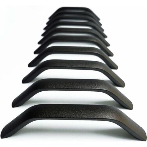 Poignées de meubles 10 pièces poignées de tiroir modernes pour armoires de meubles noires - 128 mm