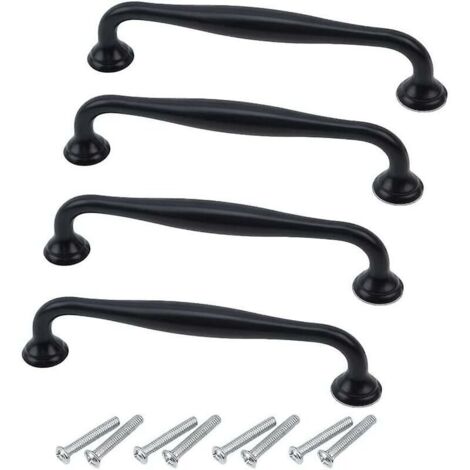 Poignées de meubles 4 pièces Poignées d'armoires Boutons de tiroirs Poignées de meubles Poignées de portes de cuisine Poignées d'armoires en acier inoxydable, pour armoires