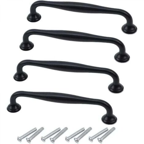 Poignées de meubles 4 pièces Poignées d'armoires Boutons de tiroirs Poignées de meubles Poignées de portes de cuisine Poignées d'armoires en acier inoxydable, pour armoires