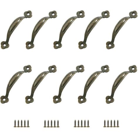 Poignées de meubles rétro rustiques en bronze antique de 80 mm pour portes de grange, abris de jardin, armoires, tiroirs