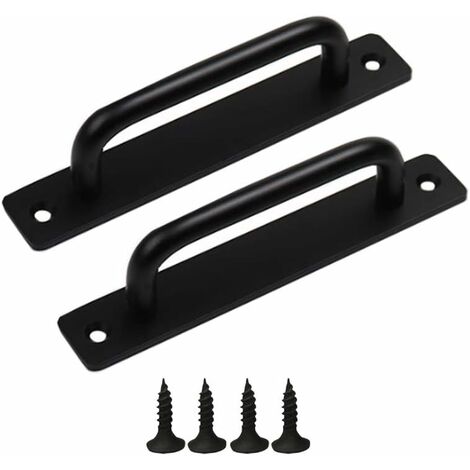 Poignées de Porte 2 Pièces Poignées de Porte Coulissante Poignée de Porte d'Armoire Poignée de Porte en Aluminium Poignée de Porte de Balcon avec Vis, pour Porte de Placard (210 x 25 mm)