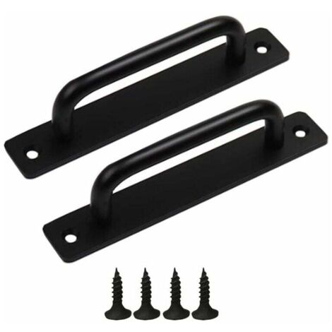 Poignées de Porte 2 Pièces Poignées de Porte Coulissante Poignée de Porte d'Armoire Poignée de Porte en Aluminium Poignée de Porte de Balcon avec Vis, pour Porte de Placard (210 x 25 mm)