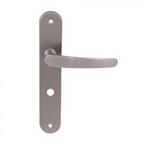 Poignées de porte condamnation Lude en aluminium nickel mat