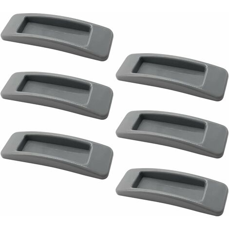 poignées de porte coulissante autocollantes avec ruban adhésif double face pour armoires, fenêtres, réfrigérateurs, meubles, tiroirs, portes en verre (gris 6pcs)