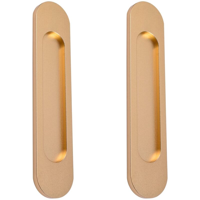 Poignées de porte coulissante ovales auto-adhésives, poignée sans perforation pour porte de grange coulissante, fenêtres(2pcs)