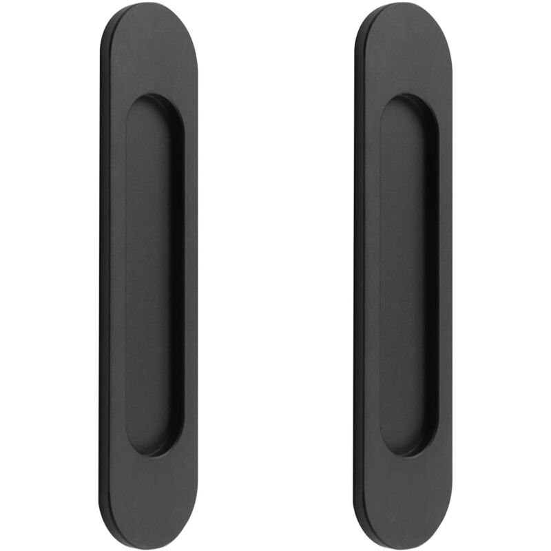 Poignées de porte coulissante ovales auto-adhésives, poignée sans perforation pour porte de grange coulissante, fenêtres(2pcs)