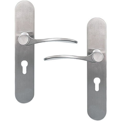 Poignées de Porte, Cylindre, Sans Perçage, Argent, Poignée pour Porte d'Intérieure