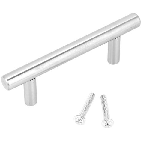 Poignées de porte de cuisine en acier inoxydable en forme de T (100 mm)