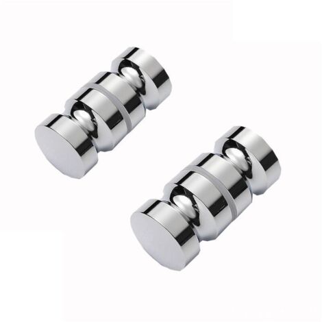Poignées de porte de douche coulissante en acier inoxydable – 2 paires pour vitrage, salle de bain, cuisine, bureau et hôtel