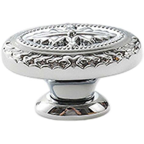Poignées de porte de meuble françaises ovales style rétro, 2 couleurs argent, pour tiroirs et armoires