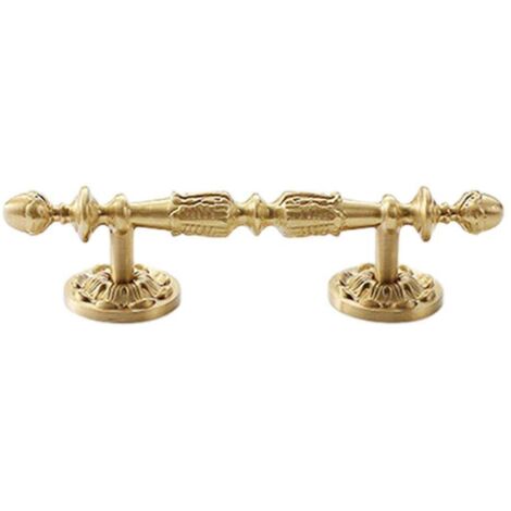 Poignées de porte de meuble françaises, style rétro, longues, pour placard, tiroir, armoire, dorées - 85 mm