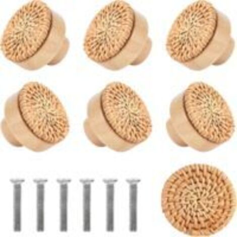 Poignées de porte, de tiroir, de placard, en rotin, pour meubles de cuisine, tiroirs et commodes. Elles sont disponibles en 40 mm.
