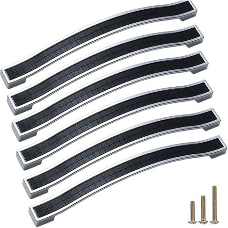 Poignées de porte et de tiroir en cristal étincelant (boutons) — Sinyiol Lot de 6 poignées carrées modernes de style européen en cristal dépoli avec strass, adaptées aux commodes, armoires, placards e
