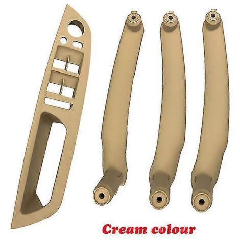 Poignées de porte intérieures neuves (gauche et droite) pour BMW E70 E71 E72 X5 X6 (2007-2013) - Beige - Lot de 4