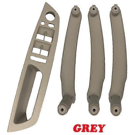 Poignées de porte intérieures neuves (gauche et droite) pour BMW E70 E71 E72 X5 X6 (2007-2013) - Gris - Lot de 4