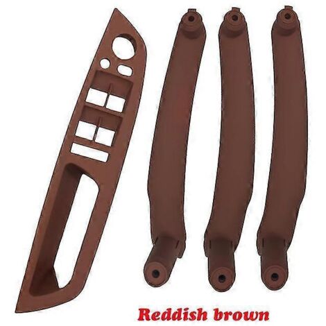 Poignées de porte intérieures neuves (gauche et droite) pour BMW E70 E71 E72 X5 X6 (2007-2013) - Marron - Lot de 4