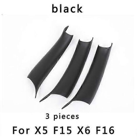 Poignées de porte intérieures pour BMW X5 E70 F15 et X6 E71 F16 (conduite à gauche) - Garnitures de protection d'accoudoirs en fibre de carbone - Style automobile