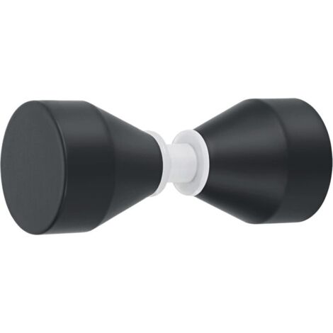 Poignées de Porte Multilatéral de Douche Rondes en Verre, en Acier Inoxydable, Poignées Rechange pour Cabine de Douche, Écran de Douche, Noir