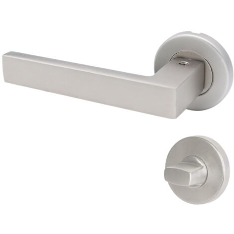 Poignées de Porte, Rosace Inox, Carré 7, Fermeture Condamnation, Fabrication Française