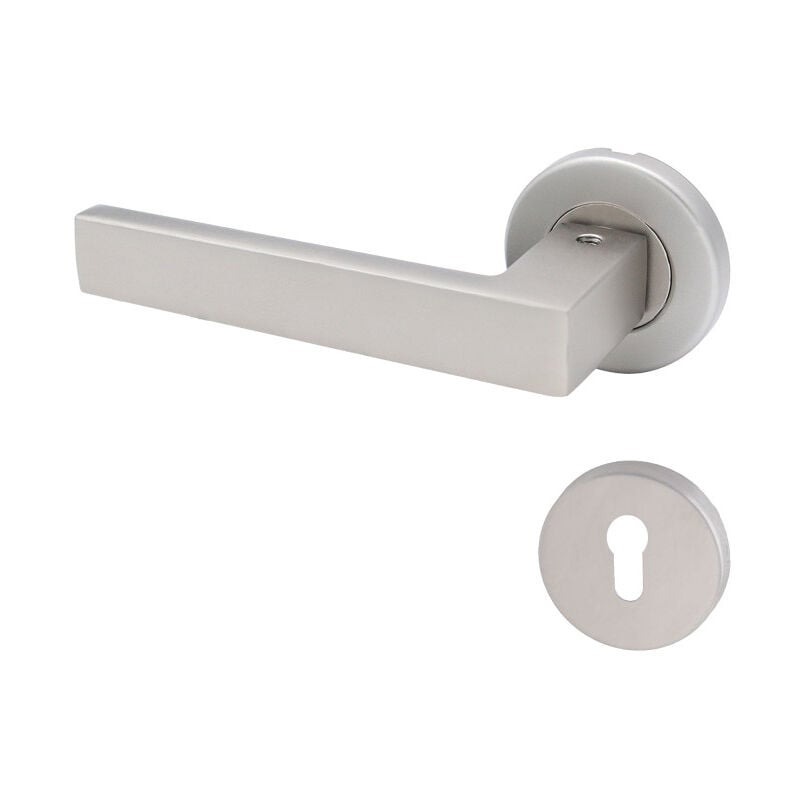 Store Menuiserie - Poignées de Porte, Cylindre, Inox, Carré 7 mm, Kit complet, pour Porte d'Intérieure