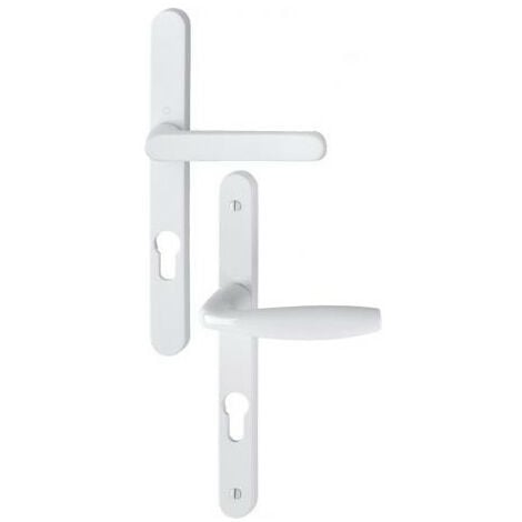 Poignées de porte sur plaque étroite à saillie réduite - NEW YORK - HOPPE Blanc 9010 92 8 mm Blanc 9010 92