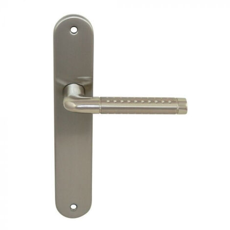 Poignées de Porte Tolbiac Bec de Cane Acier + Nickel Mat - B BEAUTY