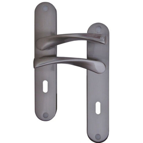 Poignées de porte trou clé Léon - Aluminium Acier Nickelé - B BEAUTY