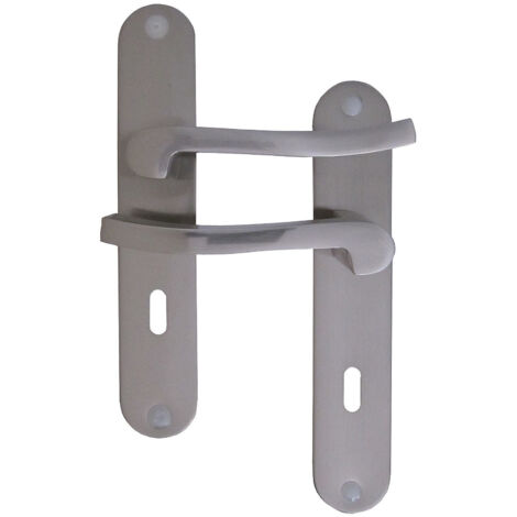 Poignées de porte trou clé Olaf en aluminium - MR BRICOLAGE