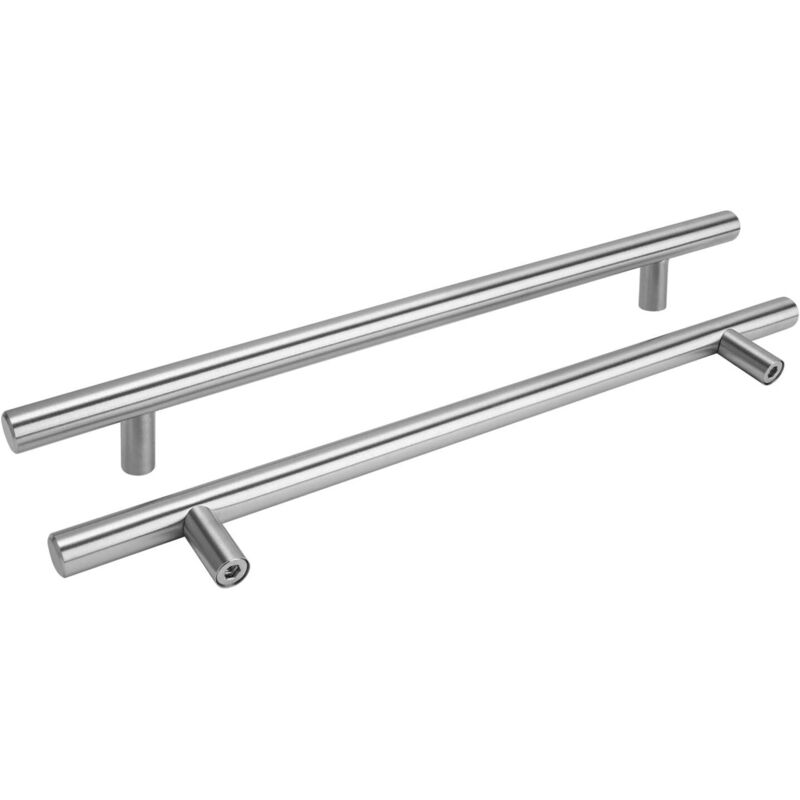 Poignées de tirage en acier inoxydable LS201BSS224 (15 pièces), poignées barres, entraxe de 224 mm, pour portes, placards, tiroirs, meubles et