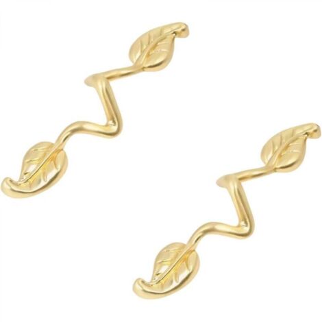 Poignées de tiroir à motif de feuilles, style vintage brossé, 2 pièces, poignées de commode, poignées de commode à feuilles