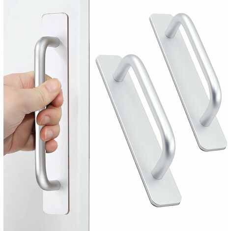 Sets de poignées et serrures poignée de porte instantanée auto-adhésive  pour fenêtre de porte Accessoires de porte en verre Creative Home